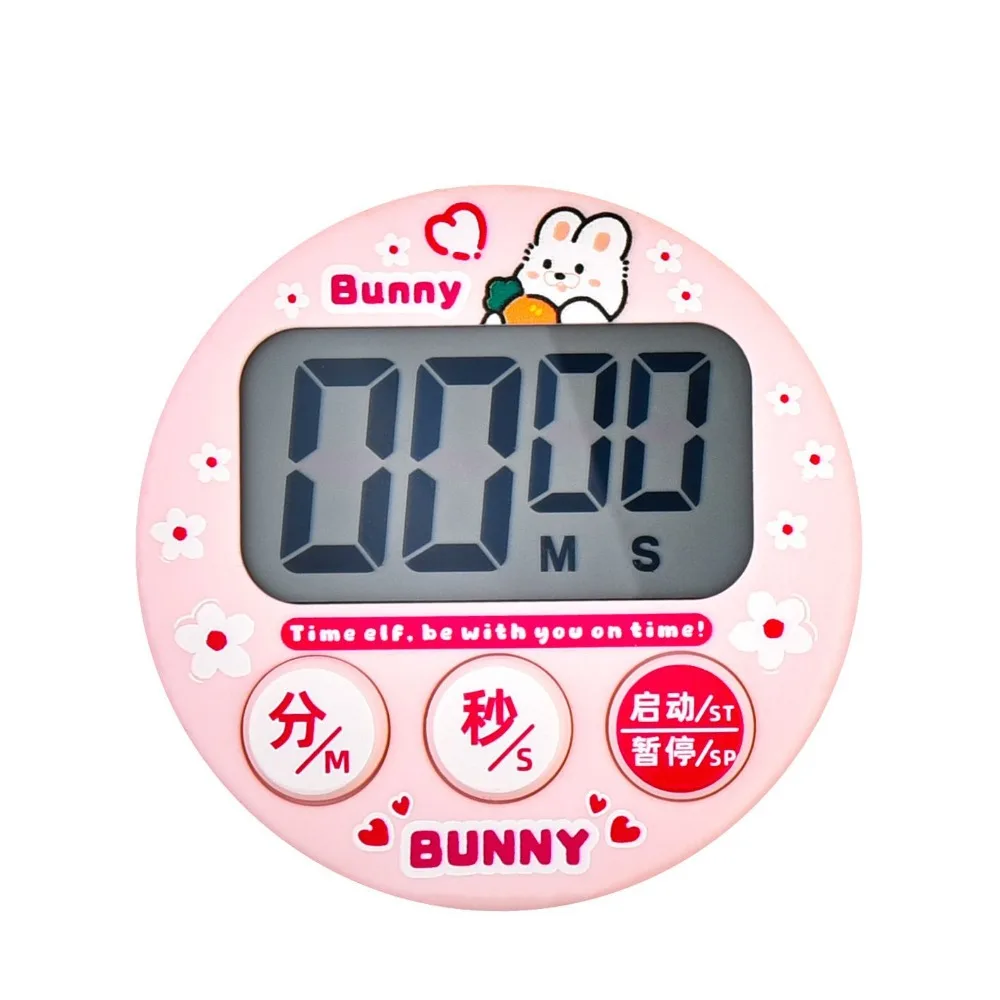 Pengingat Memanggang Dapur Pengatur Waktu Disiplin Diri Kartun Bergaya Penghitung Waktu Mundur Dapat Diisi Ulang Pelacak Jam Alarm