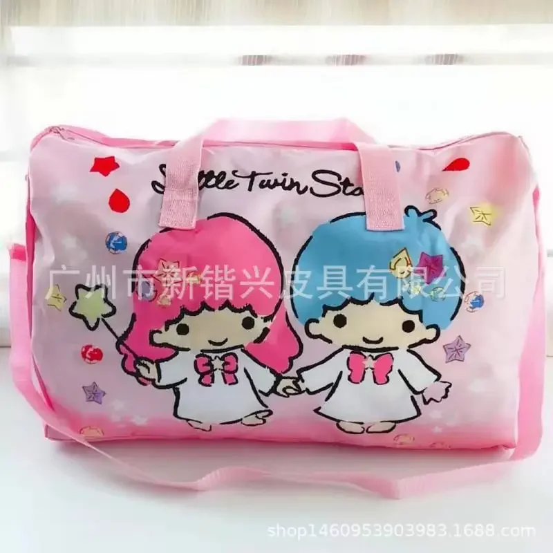 

Hello Kittys Travel Bag Girl My Melody Cartoon Fold Anime Figure Portable Downhill Bag Crossbody Bag Trolley Box