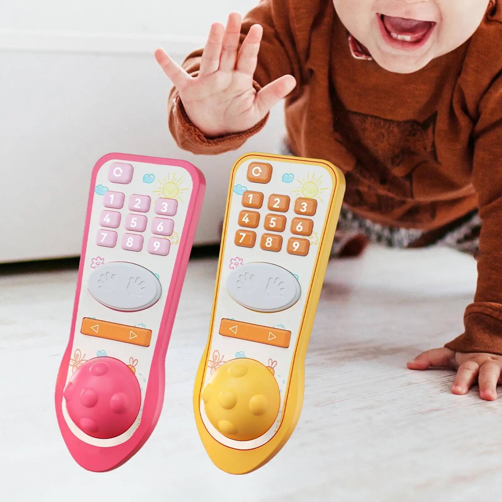 Juguete de control remoto de TV, aprendizaje realista duradero para bebés, niños, niñas y niños pequeños