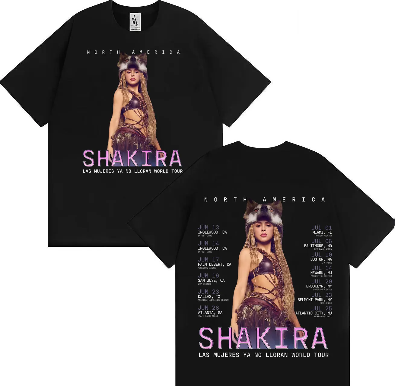 Shakira Las Mujeres Ya No Lloran World Tour 2026 Graphic Print T-shirt Men Women Harajuku Fashion Vintage Washed Oversized Top