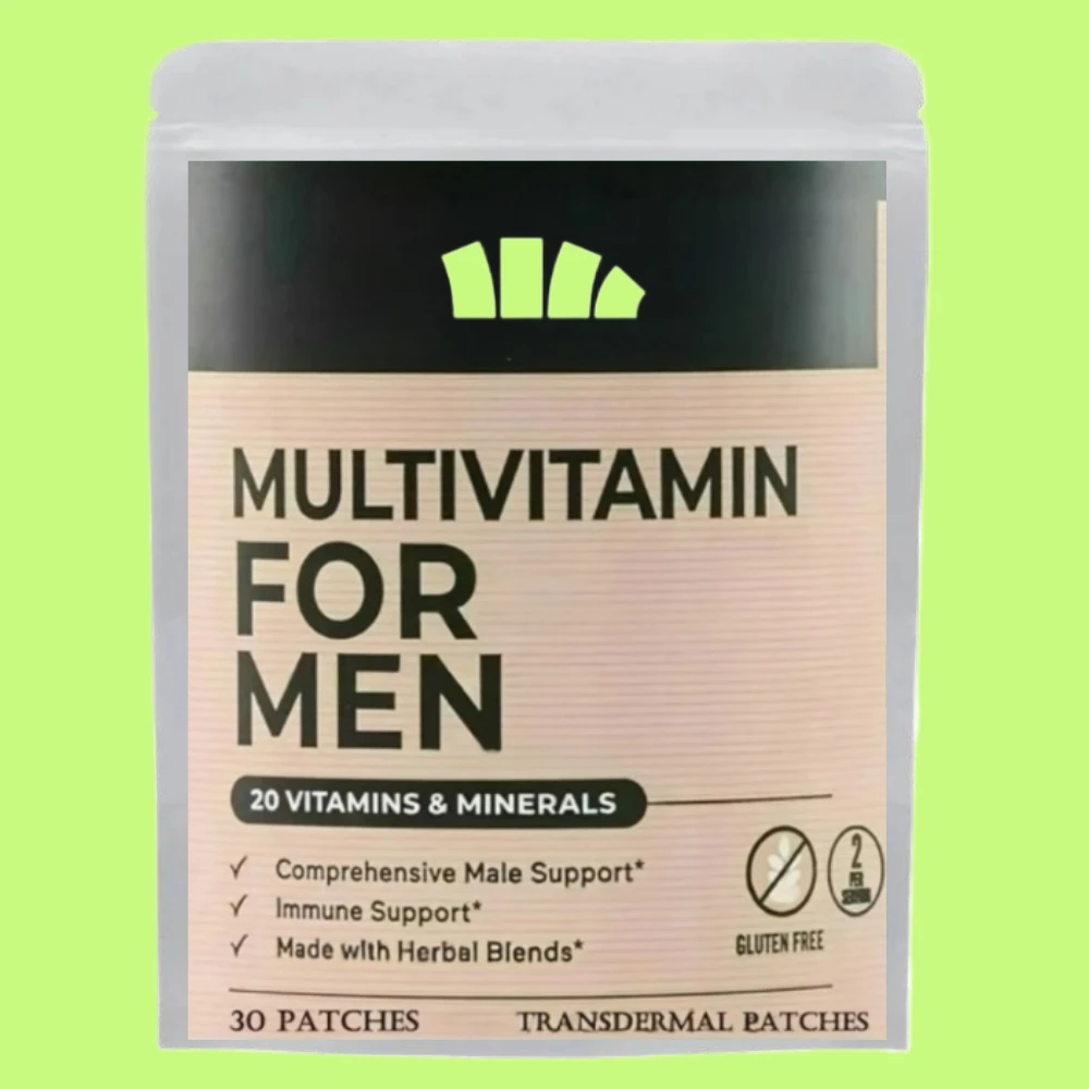 

30 Patches Mens Multivitamin Transdermal Patches Energy, Focus & Performance