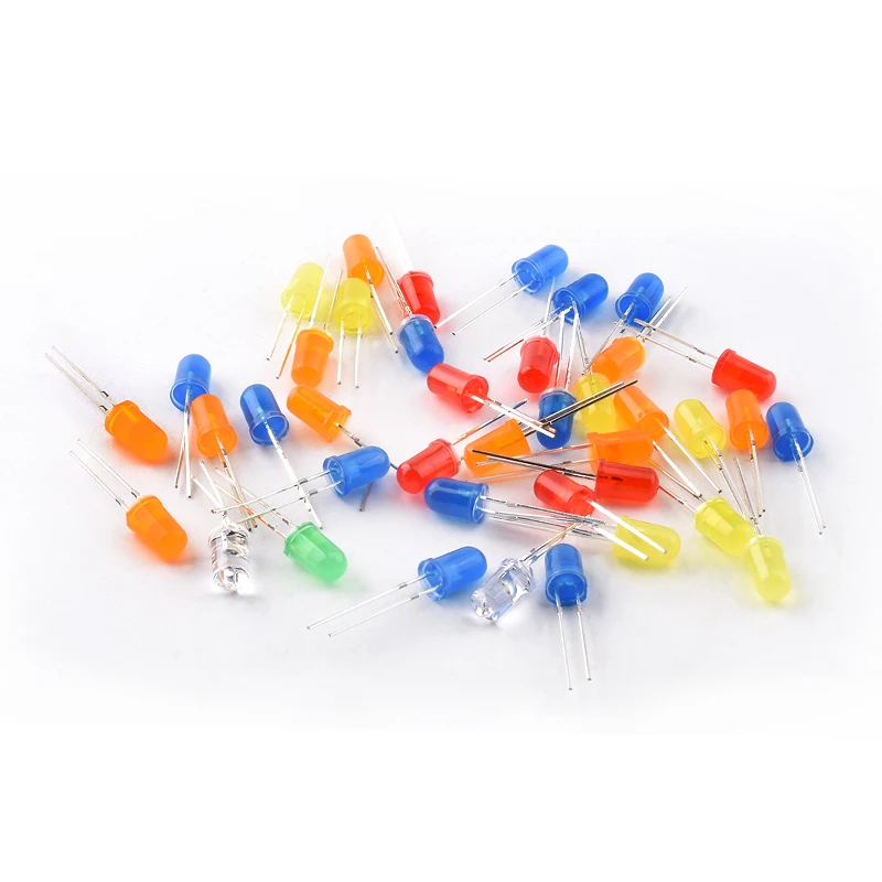 3MM 5MM Light Emitting Diodes Electronics Kit Box F3 F5 LED Diode Assorted Kit White Green Red Blue Yellow Orange