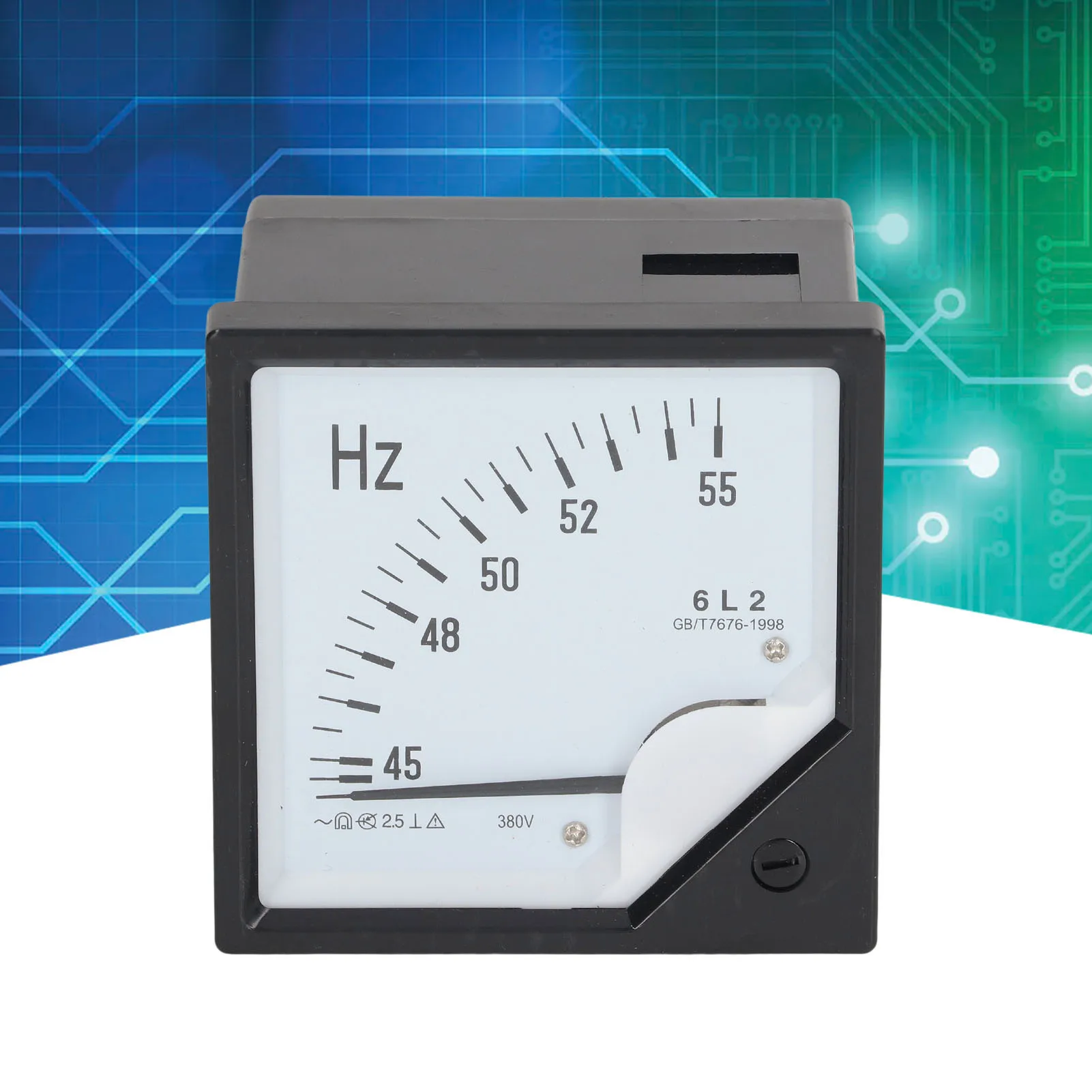 

AC 380V Pointer Type Frequency Meter High Accuracy Square Panel Frequency Detector 45‑55Hz