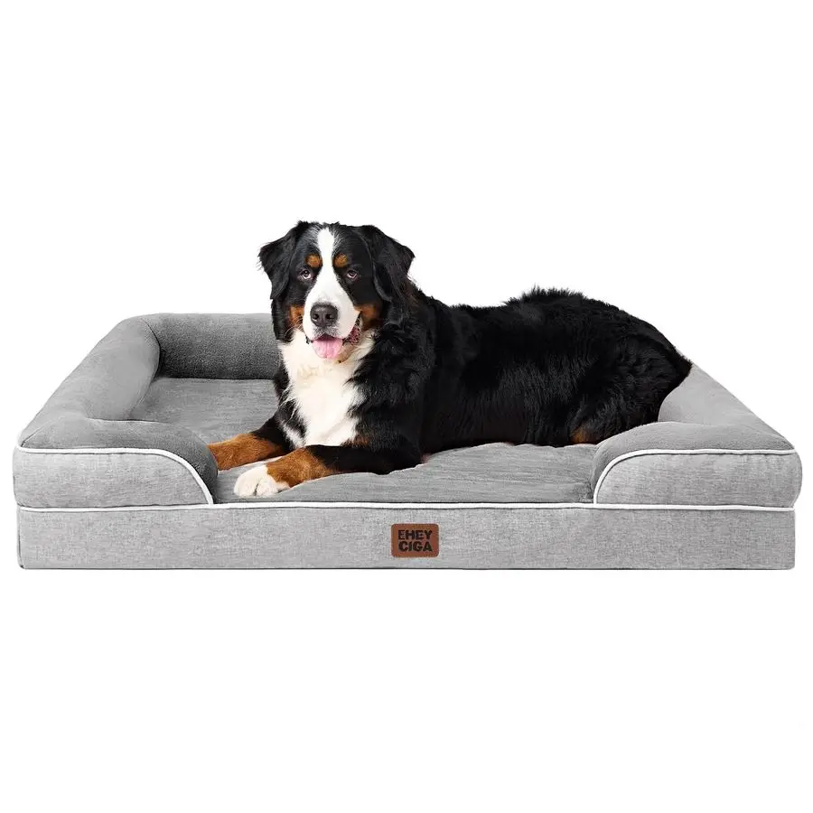 

Orthopedic XL Dog Beds, Waterproof Memory Foam Dog Bed for Extra Large Dogs, NonSlip Bottom and EggCrate Foam Big Pet Couch Bed
