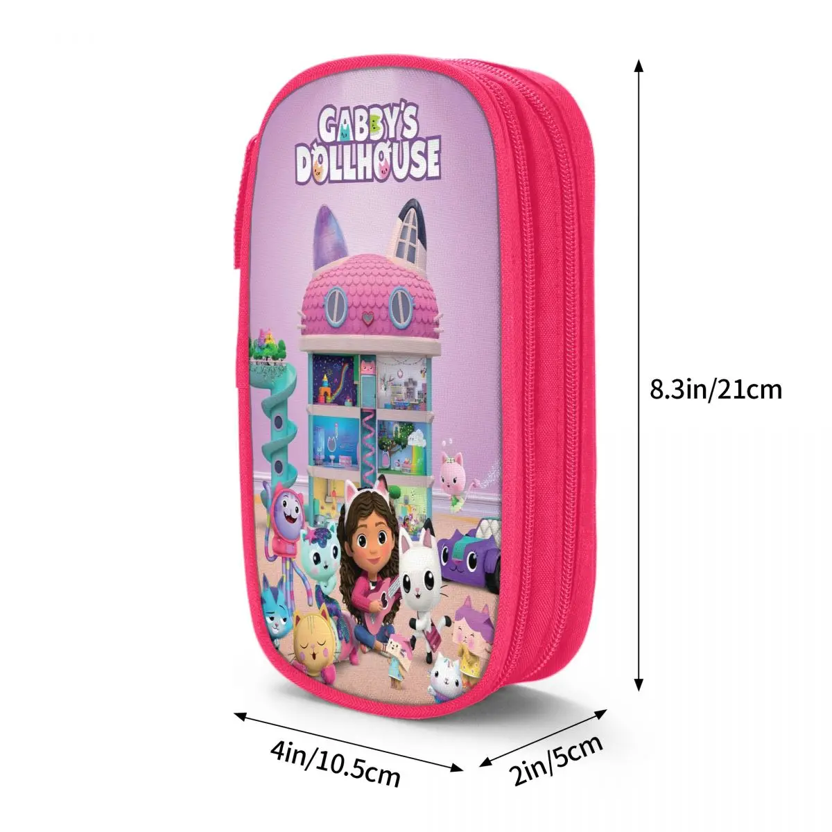 Cute Gabby Dollhouse Cartoon Pencil Case Creative Pen Holder Bag Girl Boy Large Storage Students School Gift Pencilcases