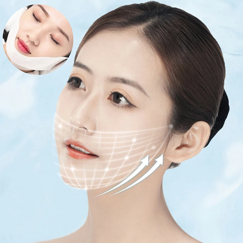 V Face Breathable Band Cheek Lift Up Face Thin Mask Reduce Double Chin V-Line Shaping Bandage Anti Wrinkle Chin Lifting Bandage