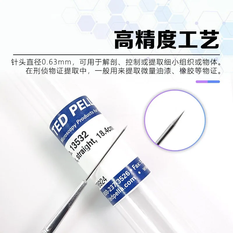 TEDPELLA Microprobe Sampling Needle Curved Point Straight Point Needle Probe Electron Microscopy Experimental Tool