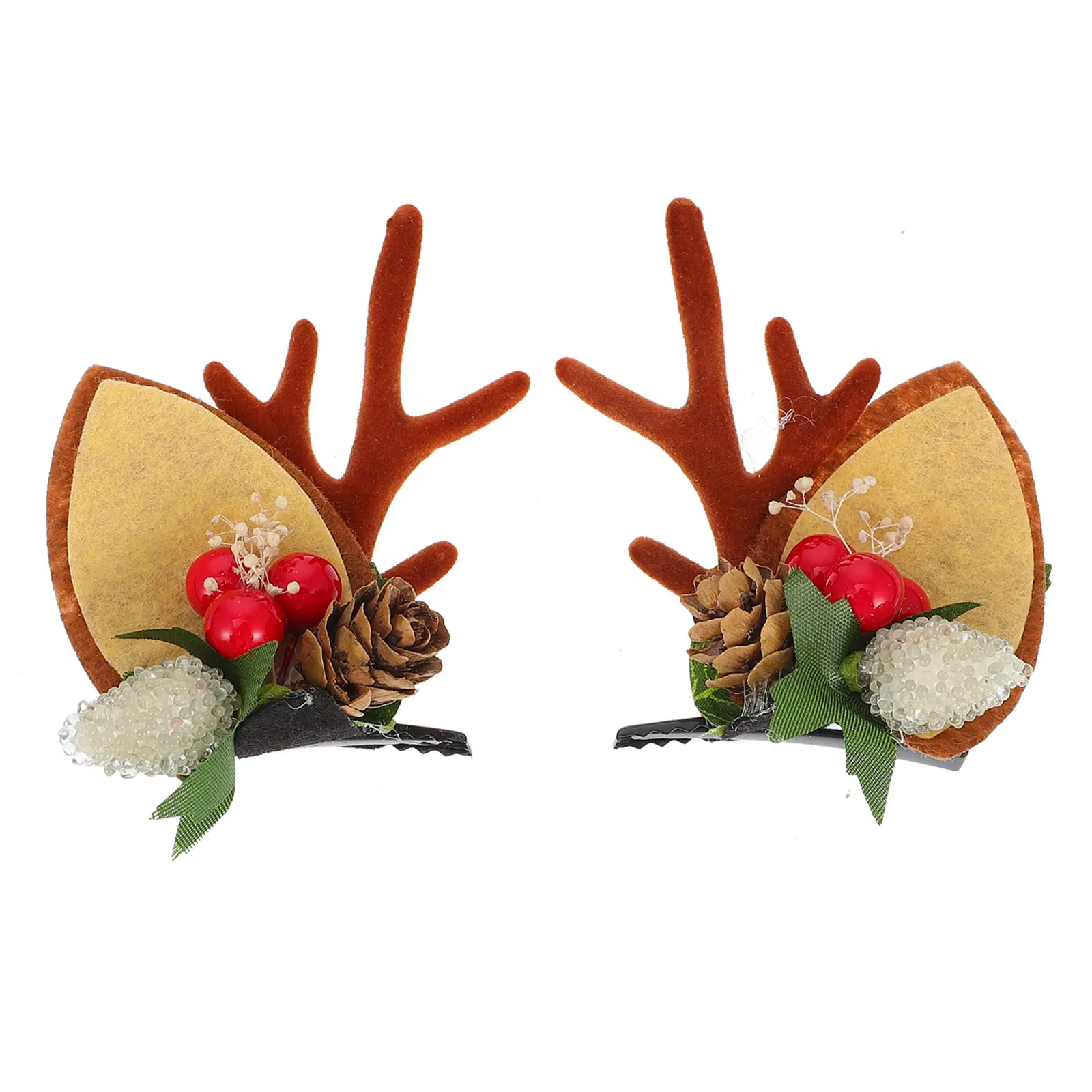 

Заколка для волос с рогами лося, рождественские украшения, материал АБС-пластик, легкие заколки, идеально подходящие для вечерние причесок, рождественский головной убор