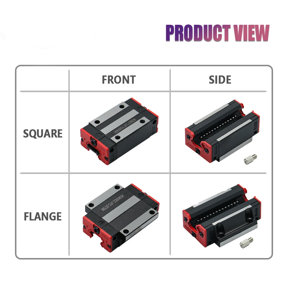 MHCN 4PCS/Lot HGH20CA HGW20CC HGH20HA HGW20HC Blocks Ordinary/Steel for HGR20 Linear Guides for CNC Parts