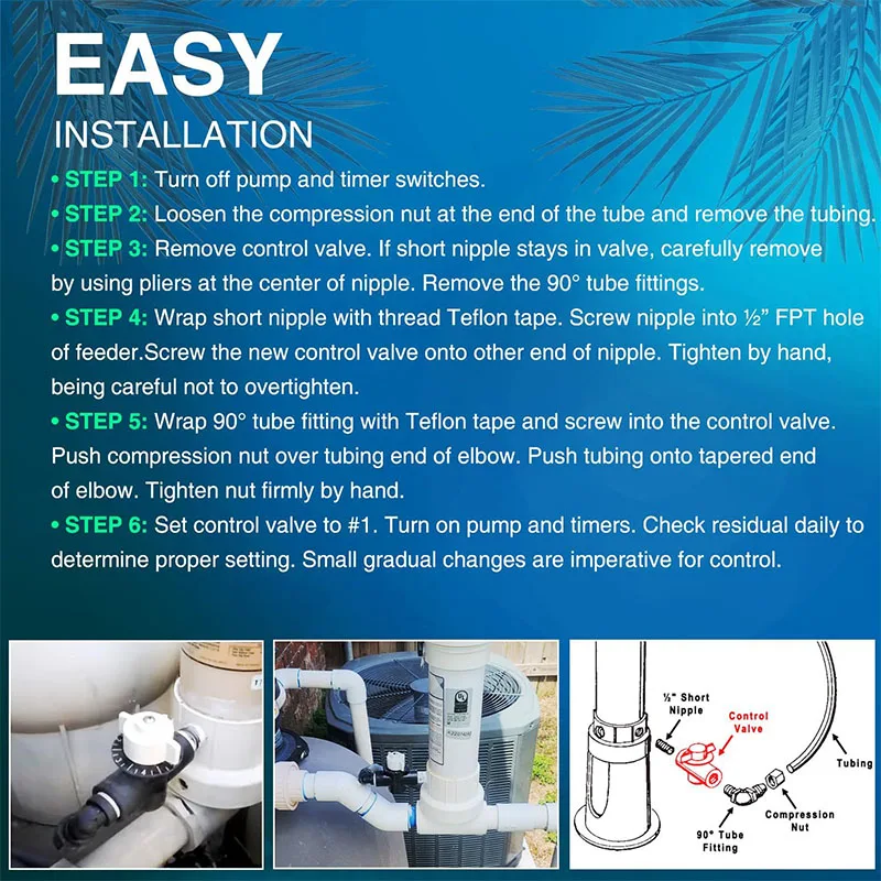 Imagem -04 - Válvula de Controle de Cloro Fpt Compatível com Pentair Rainbow 320 322 30029x Adequado para Piscina Spa R172086 2