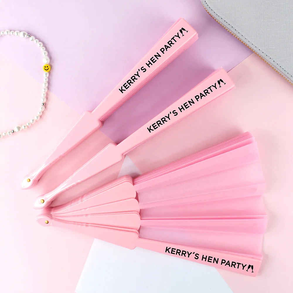 Personalized Hand Fans Bridesmaid Gifts Summer Pool Party Favors Hen Party Wedding Decor Bachelorett Parti Gifts Fan Tea Party