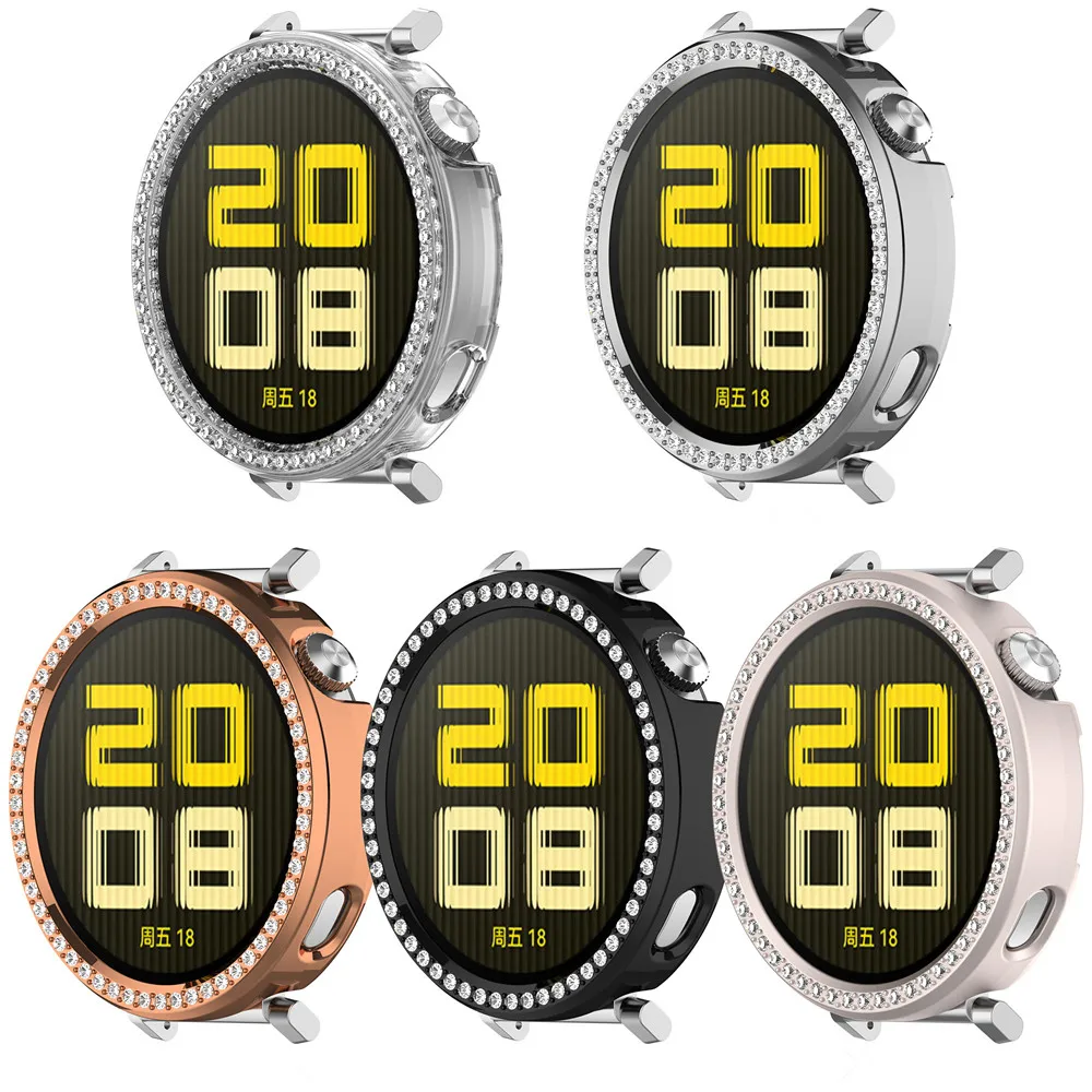 화웨이 시계 GT5 41MM PC 용 보호 커버 케이스 (상감 다이아몬드 포함) 화웨이 시계 GT4 41MM 용 보호 범퍼 중공 h
