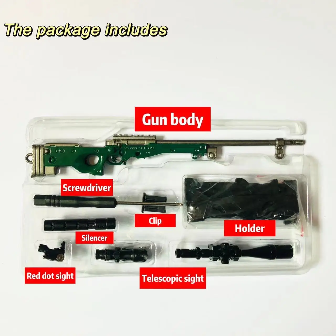 Modelo de rifle liga mini 20cm awm m416 pistola modelo pubg jedi brinquedo arma brinquedo fidget ornamento de mesa para meninos adultos presente de natal