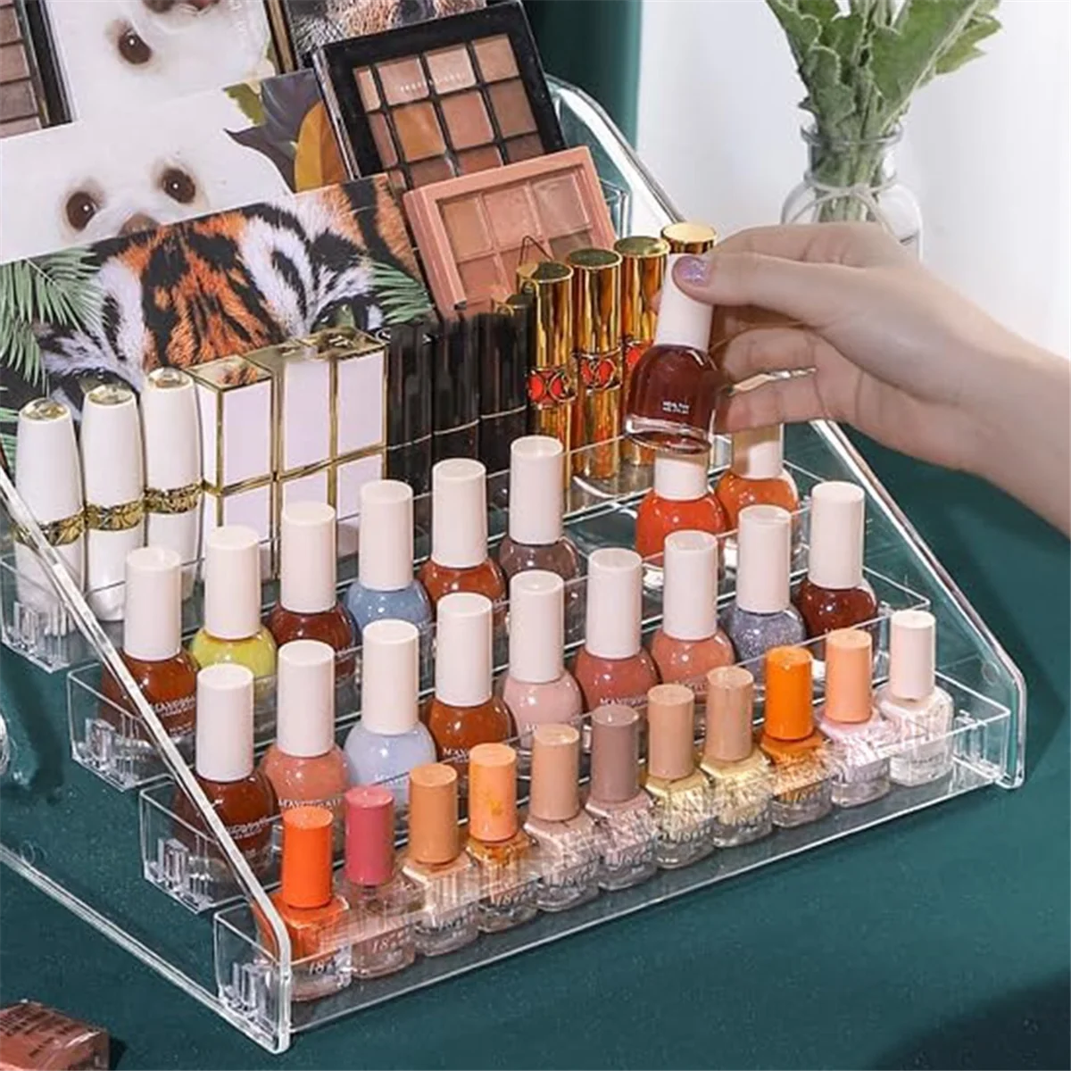 EULM 7-слойный ящик для хранения краски и лоток для краски, ящик для хранения бутылок с краской, стойка для тюбиков с краской, ящик для хранения лака для ногтей