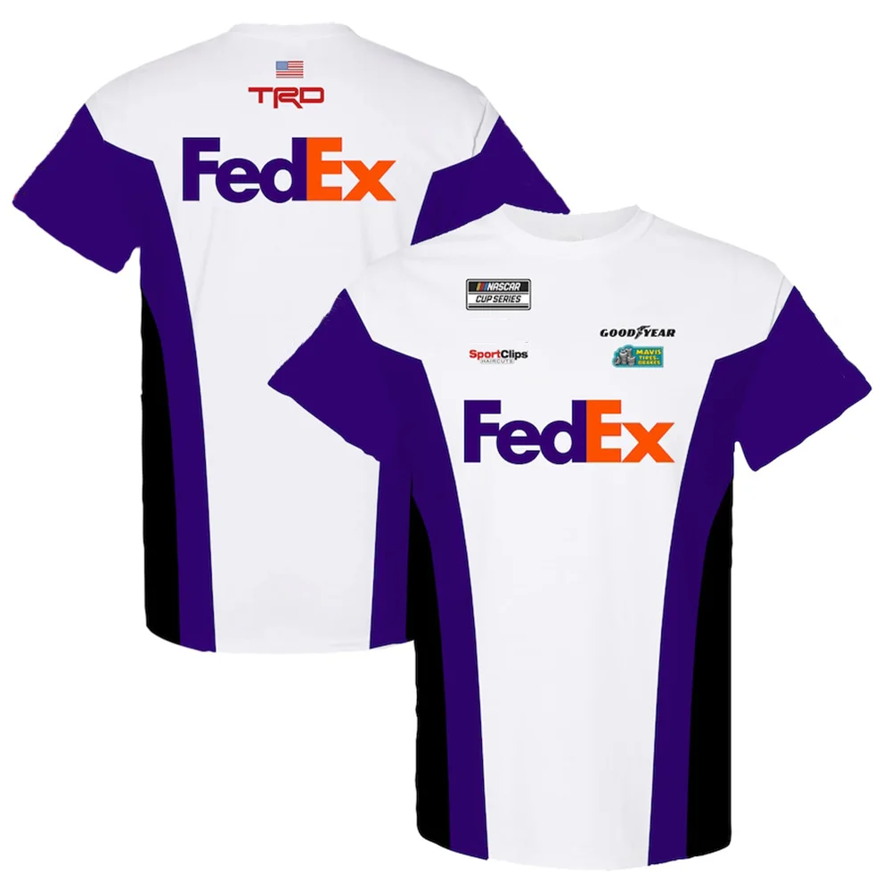 Men's O-Neck Training Tops Joe Gibbs Racing Team Collection FedEx Uniform3D Print Breathable Quick-Dry T-Shirt Unisex Casual Tee