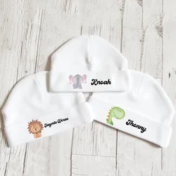 Personalized Newborn Coming Home Hat Custom Baby Beanie with Name Birth Announcement First Hat for Babies Baby Shower Gifts