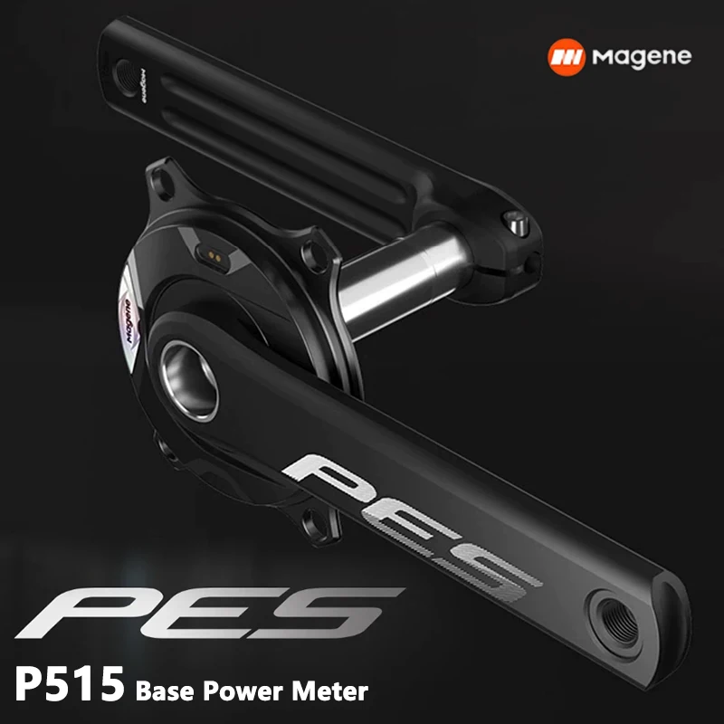 Magene Misuratore di potenza per ciclismo PES P515 Base 4 bulloni 110BCD 24mm Pedale cadenza Bilanciamento formica Mandrino in acciaio Guarnitura Corona