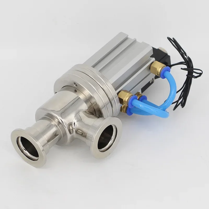 GDQ-16KF stainless steel pneumatic high vacuum flapper valve L type/Y type