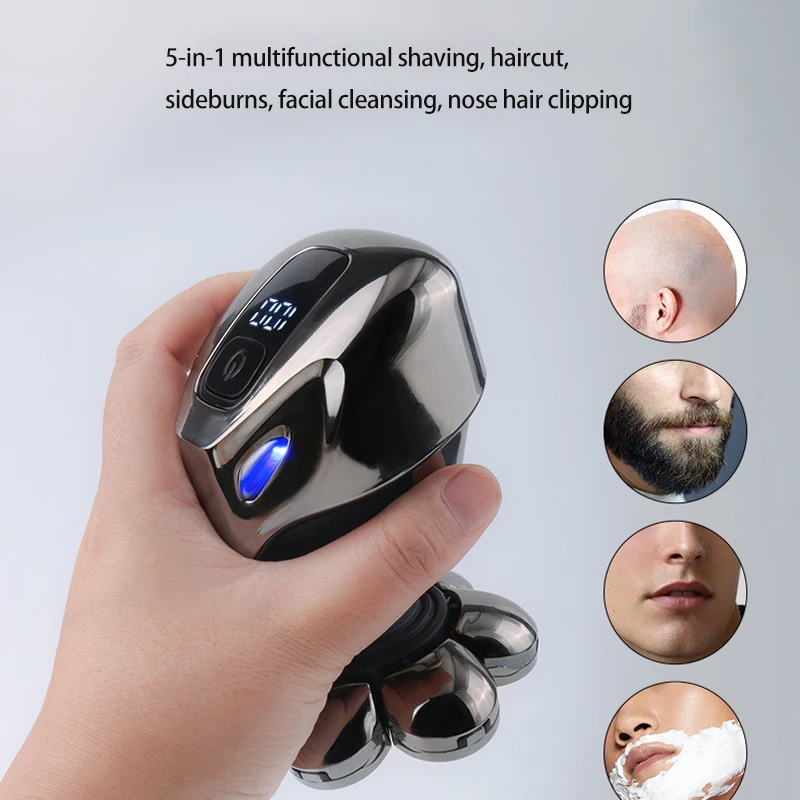 

7D shaver electric LCD digital display men's full body washing rechargeable five in one shaver