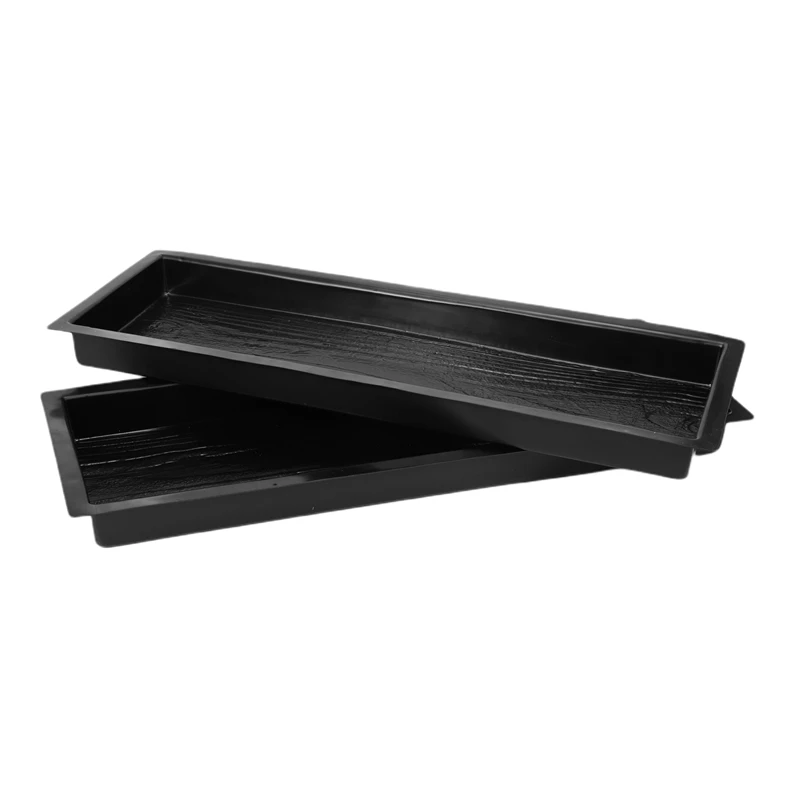 2 Molds Old Wooden Boards Paving Pavement Concrete Mould Garden Stepping Stone Path Patio-ABLL