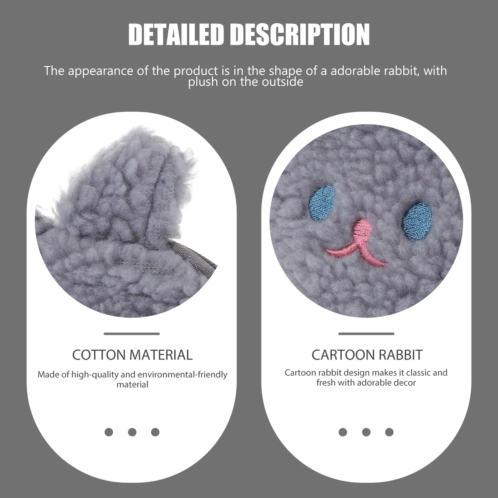 1Pcs Rabbit Shell Bag Lovely Lipstick Pouch Cartoon Rabbit Design Portable Coin Storage Bag for Travel Work Dating Outdoors