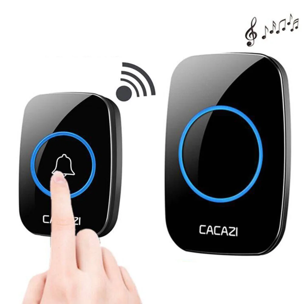 Hot Wireless Waterproof Doorbell Power Plug Powered 300M Remote Control Door Chime Home Wireless Smart Doorbell EU/US/UK/AU Plug