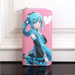 Hatsune Miku Kawaii Wallets for Woman Cute Cartoon Coin Purse Large Capacity Multi-card PU Leather Girls ID Card Long Wallets