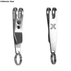 Stainless Steel Ring Carabiner EDC Bag Suspension Clip with Key Outdoor Quicklink Tool 1PC
