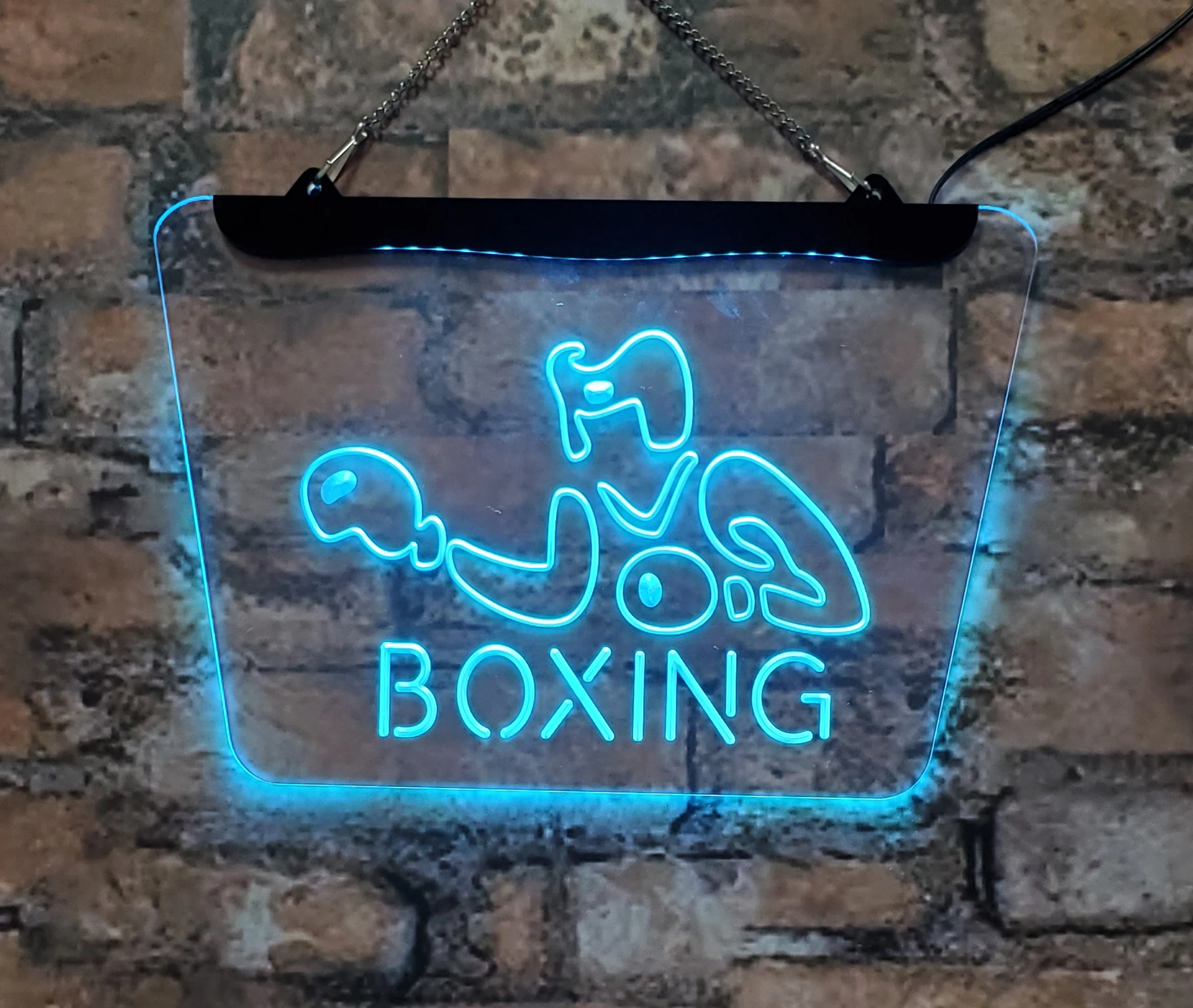 

Boxing Gloves Club Fighting Bar LED Neon signs 3D carved interior wall art for home bedroom games room holiday party decoration