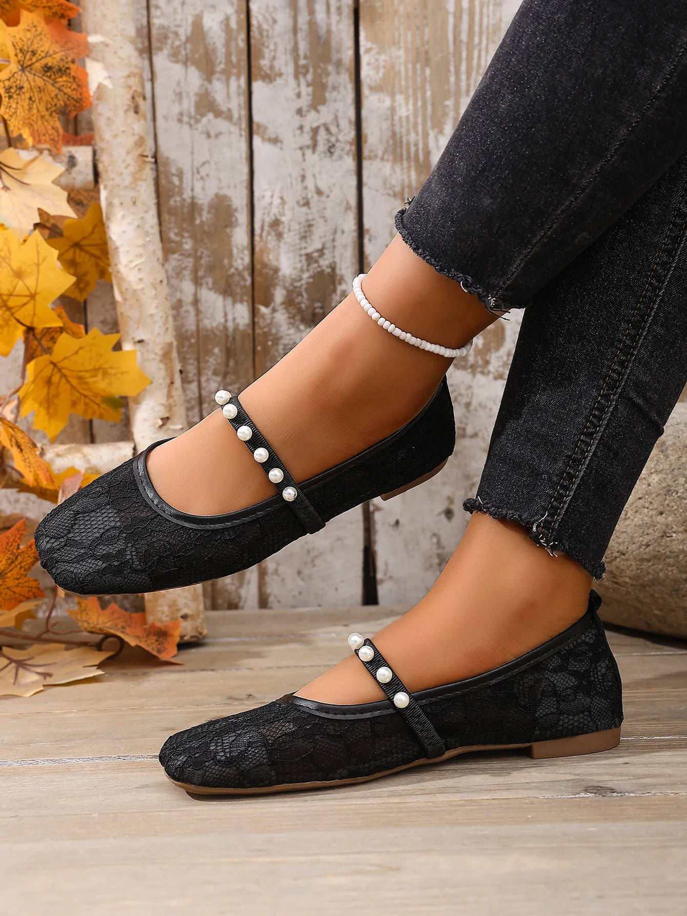 Summer New Arrival Ballet Flat Lace Mary Jane Shoes, Soft Sole Mesh Sandals Perfect for Matching Dresses