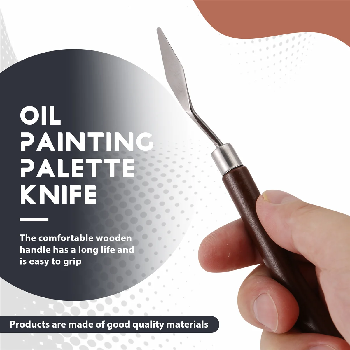 AT77 7-teiliges Ölgemälde-Messer-Set, Ölgemälde, Schaufel, Ölgemälde, Palettenmesser, Öl- und Acryl-Malwerkzeuge zum Farbmischen