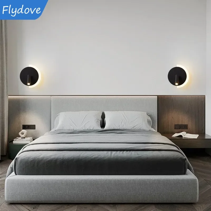 

Современный минималистичный светодиодный настенный светильник для гостиной, столовой, прикроватная лестница, фон для учебы, бра, светильник для украшения помещения