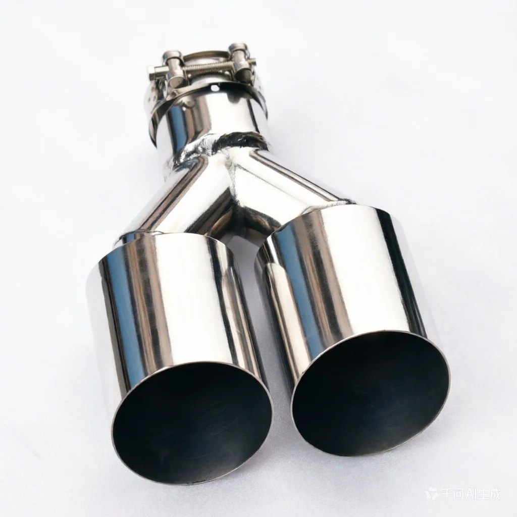 MILLTEK SPORT Dual Exhaust Tip 2.5 Inch Inlet 3 Inch Outlet 9.5 Inch Long Tail Pipe Double Wall Polished 304 Stainless Steel