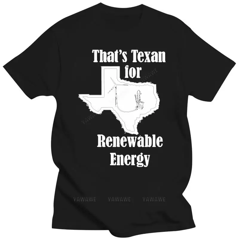 Men's texan_wind_renewable_energy t shirt Designs tee shirt size S-3xl Letters Graphic New Fashion summer Formal shirt black top