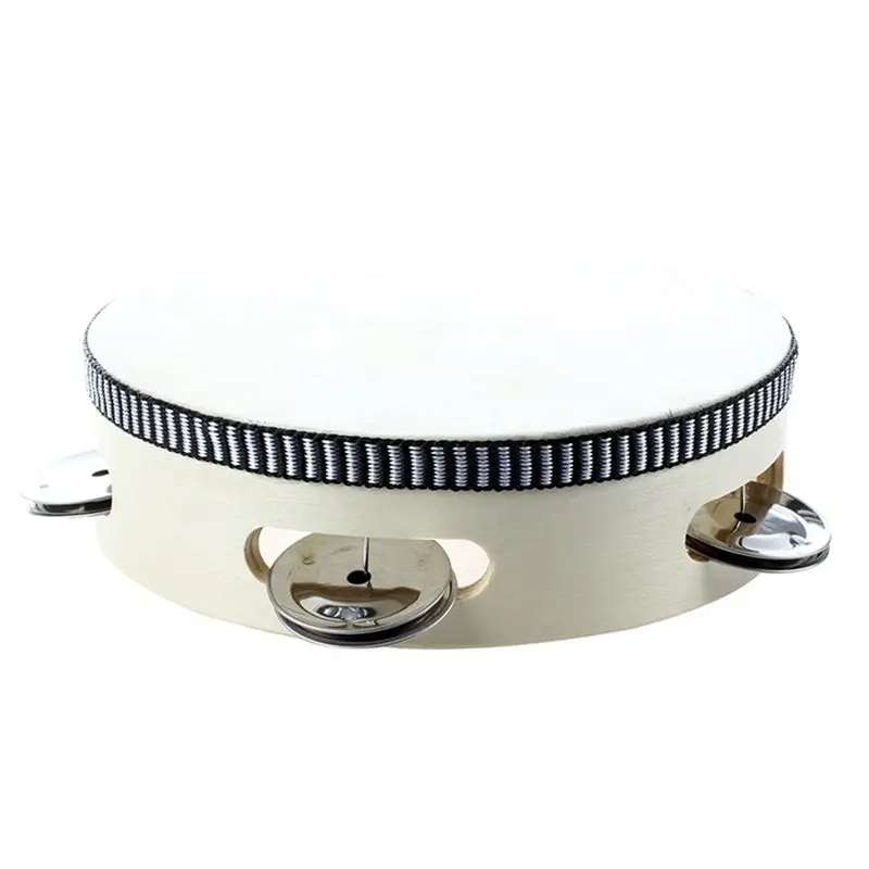 10 Pcs 6 Inch Musical Tambourine Tamborine Drum Round Percussion Gift For KTV Party