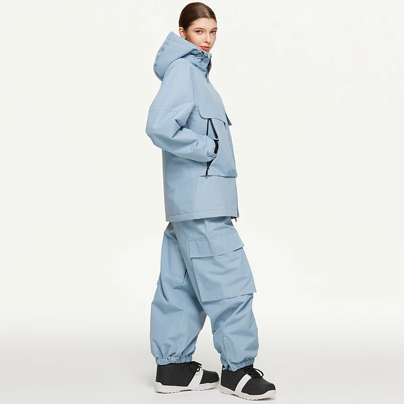 

Winter Warm Mountain Man Ski Sets Outdoor Sport Hooded Jacket Pants Women Snow Suits Waterproof Warn Male Snowboard Costumes