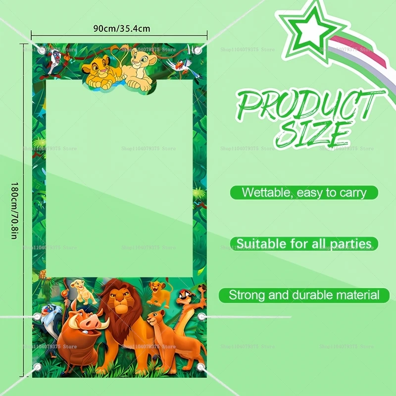 ديزني الأسد الملك كابينة تصوير إطار الصورة الدعائم ليتل الأسد سيمبا صور عيد ميلاد الأطفال التصوير خلفية الديكور #1