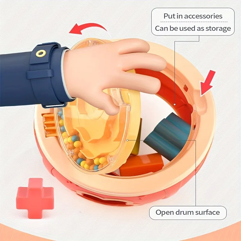 لعبة طبل الطفل الموسيقية ، ملونة ، طبل المتداول ، الأطفال الصغار ، لعبة تعليمية ما قبل المدرسة ، إيقاع ، صوت ، موسيقى ، هدية تعليمية