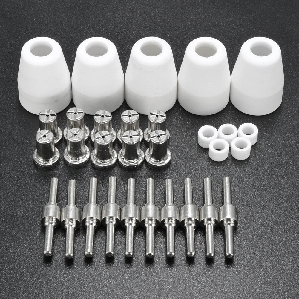 

30Pcs Air Welding Plasma Cutter Consumables Extend Tips For PT-31 LG-40 Torch CUT-40 50 ES CT416 Soldering Tools Accessories