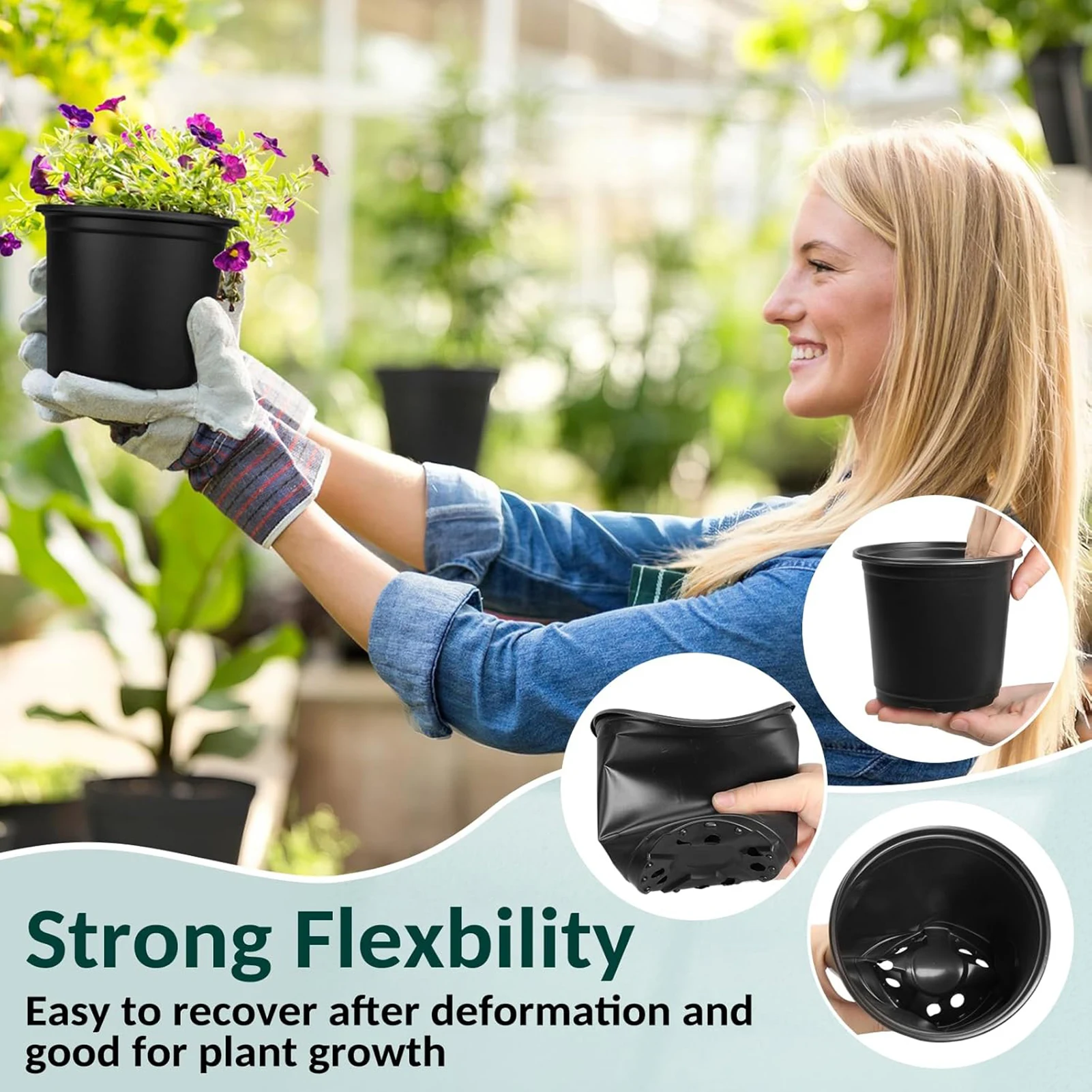 

20/50/100 шт. горшков для рассады с дренажными отверстиями, способствующих росту растений, горшки для суккулентов, горшечных растений, овощей