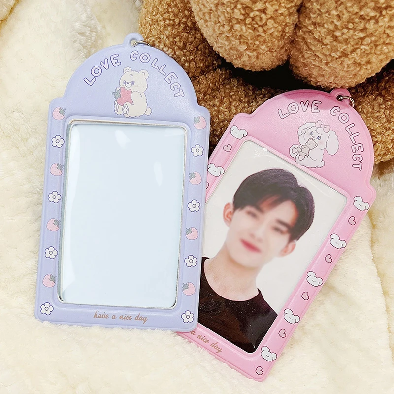 INS Butterfly Photocard Holder, 3 ", Idol Photo Protector Sleeve, Black White Student ID, Bus, Credit Card Case Bag Pendant