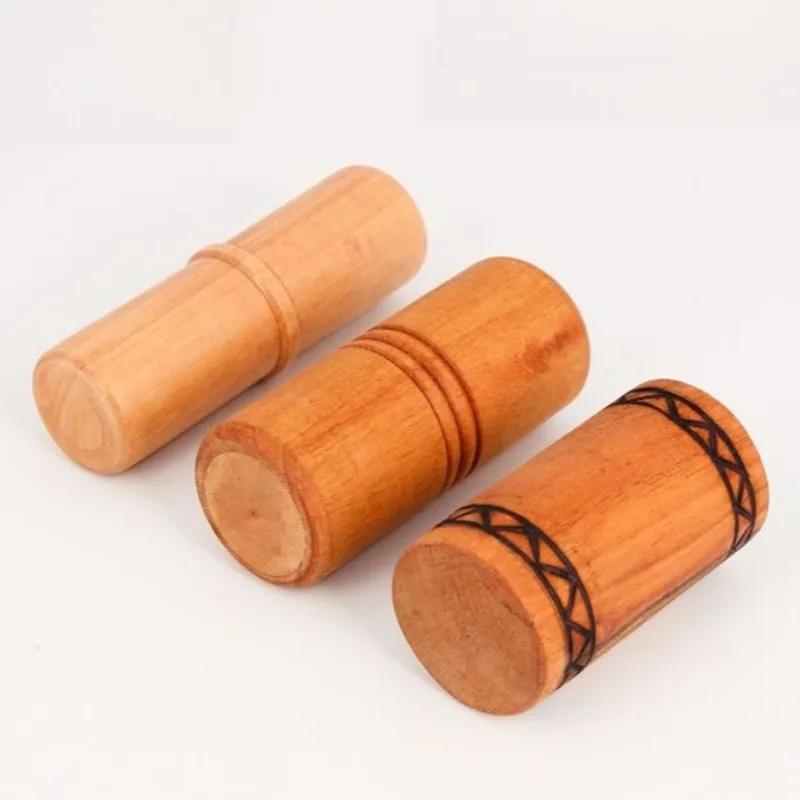 Mini Maracas de Madera para Yoga y Meditación, Sonido Relajante, Maracas de Mano Cilíndricas, Instrumentos de Percusión Profesionales