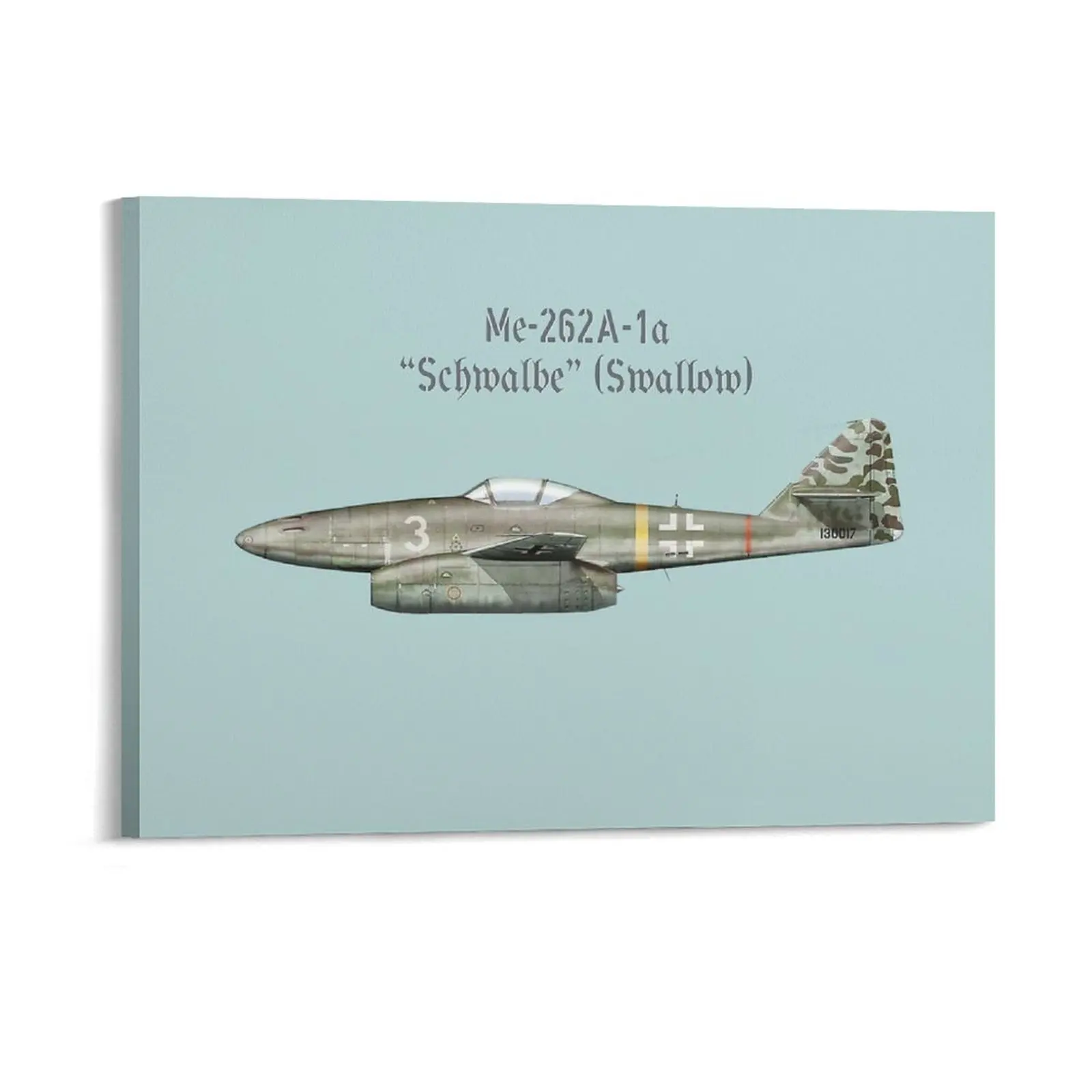 Me 262 Fighter Bomber Canvas Painting Poster Garage Plates Bar Wall Mural Custom Framed Wall Paintings