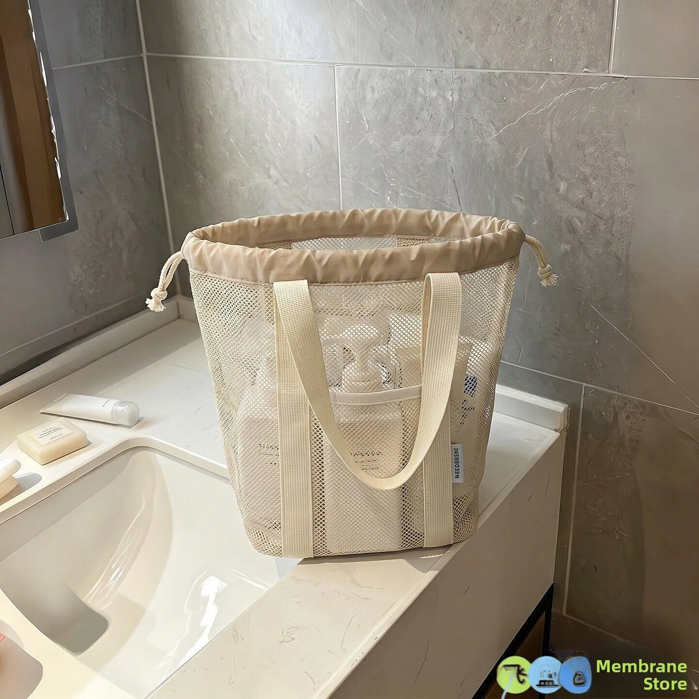 

Swimming Gear Large Capacity Mesh Travel Toiletry Bag Wet And Dry Separation Fitness Children Storage Bag Waterproof Bag