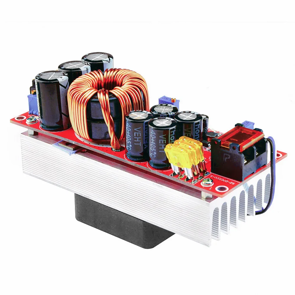 1200/1500/1800W DC-DC Boost Converter Step Up Power Supply Module 10-60V to 12-90V Adjustable Voltage Charger 20/30/40A