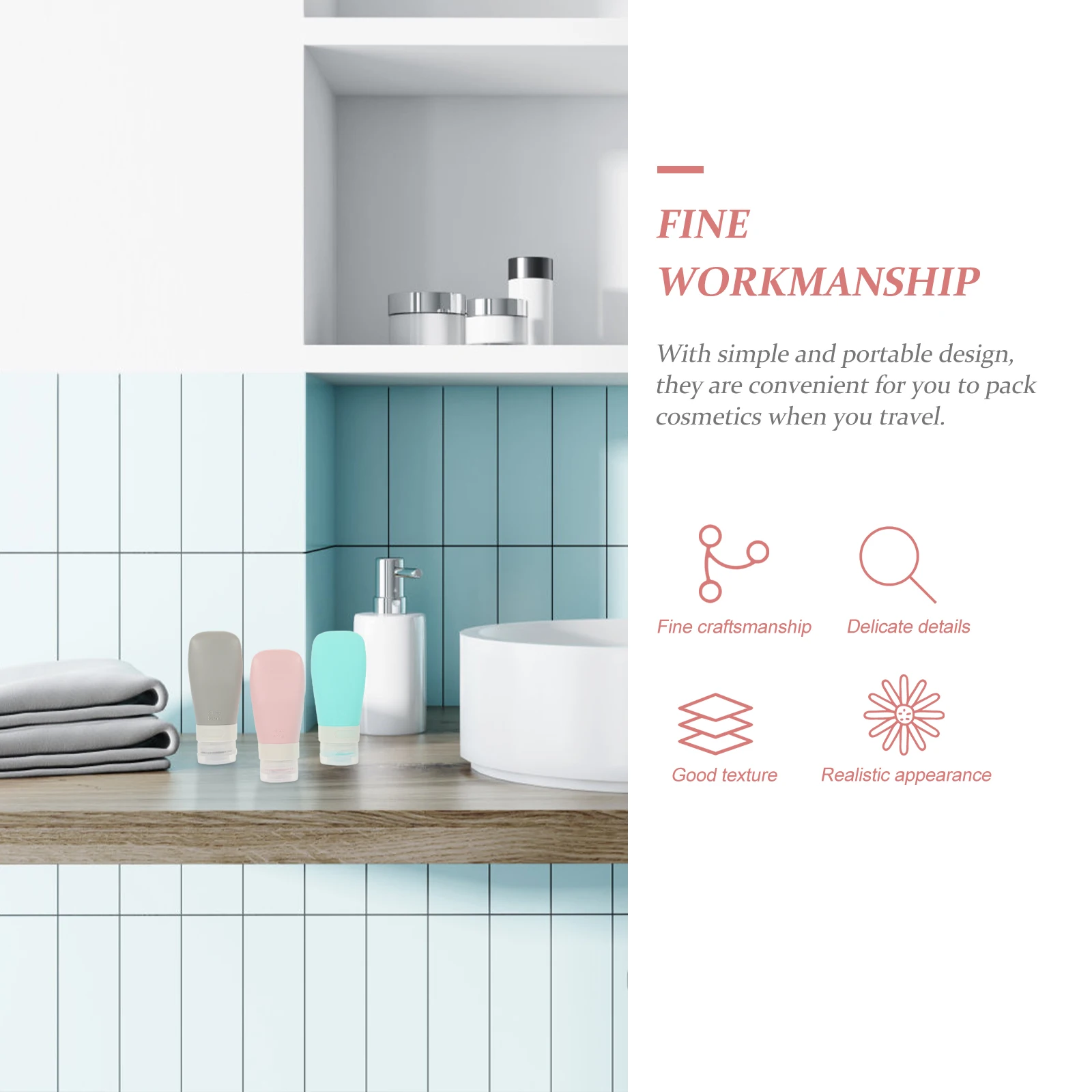 

Silicone Bottles Portable Leakproof Travel Toiletries Dispenser Lotion Sub Bottles for Cosmetics Small Squeeze Bottle Shower Gel