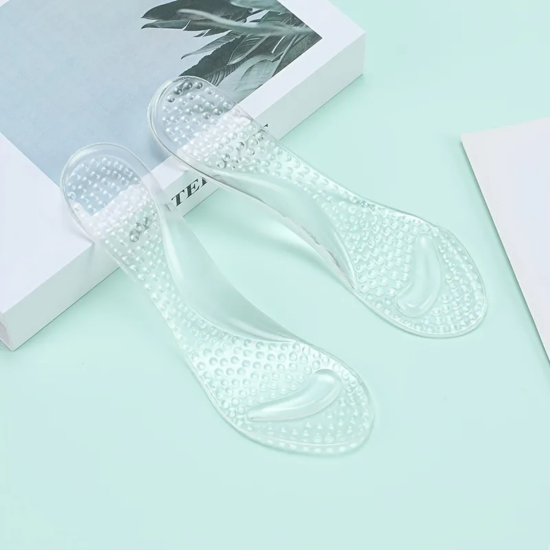 Gel Arch Support Insoles | Non-Slip Shock-Absorbing Inserts with Half-Size Fit, Comfortable Shoe Pads for Women’s Sandals & High