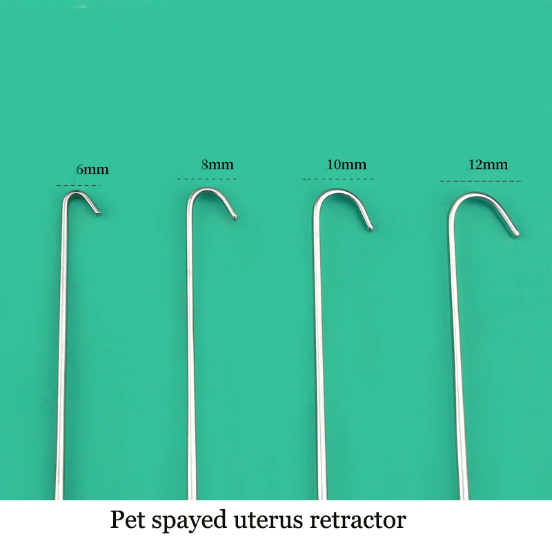 Gold handle pet neutering tool Uterus ovary retractor Pet instrument dog cat retractor. Uterine retractor