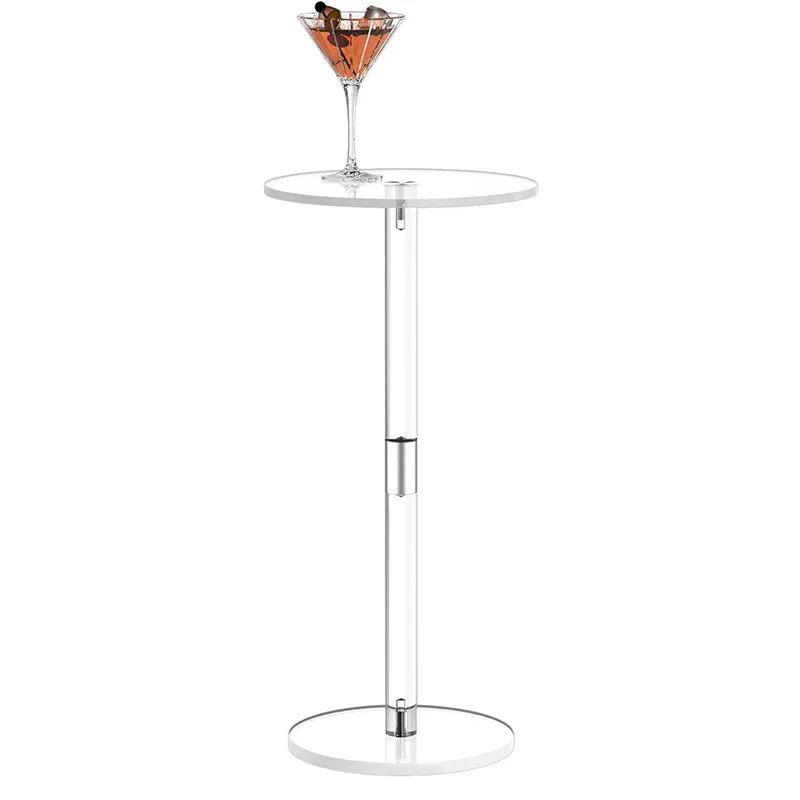 Acrylic Drink Table for Small Spaces Drink Side/End Side Table For Drinks Snacks Phones Coffee Storage Organizer Table