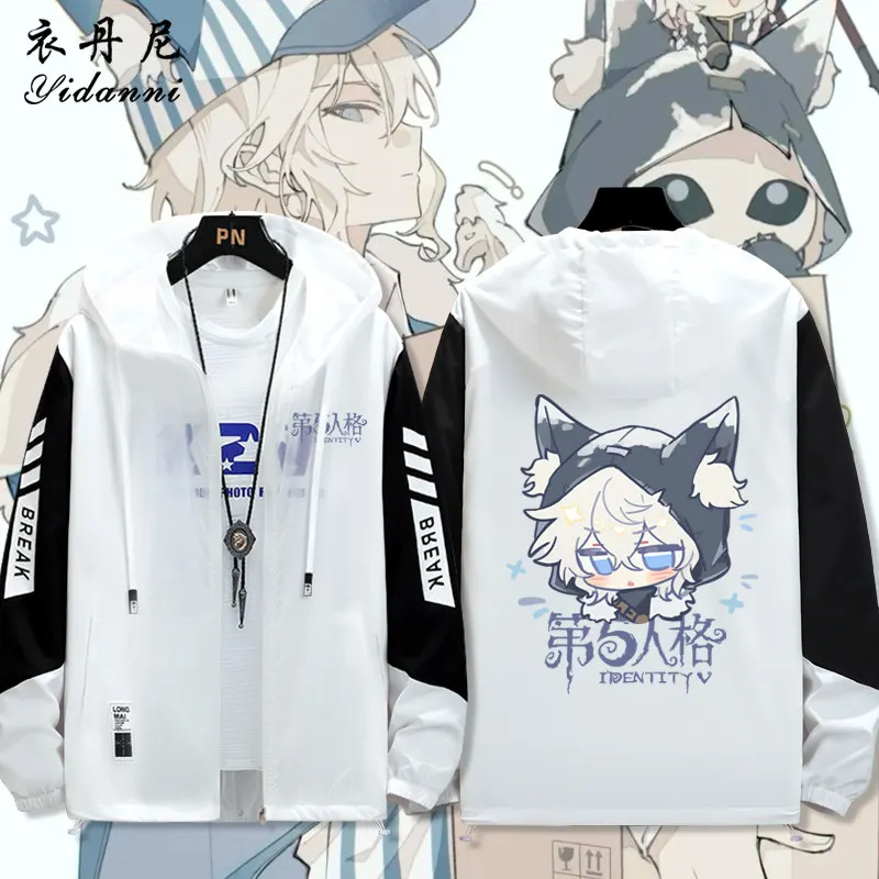 

Аниме-одежда Identity V: Худи с защитой от солнца с изображением художника Эдгара Валдена Итхаауки и композитора Фредерика Крайбурга, летнее свободное тонкое пальто
